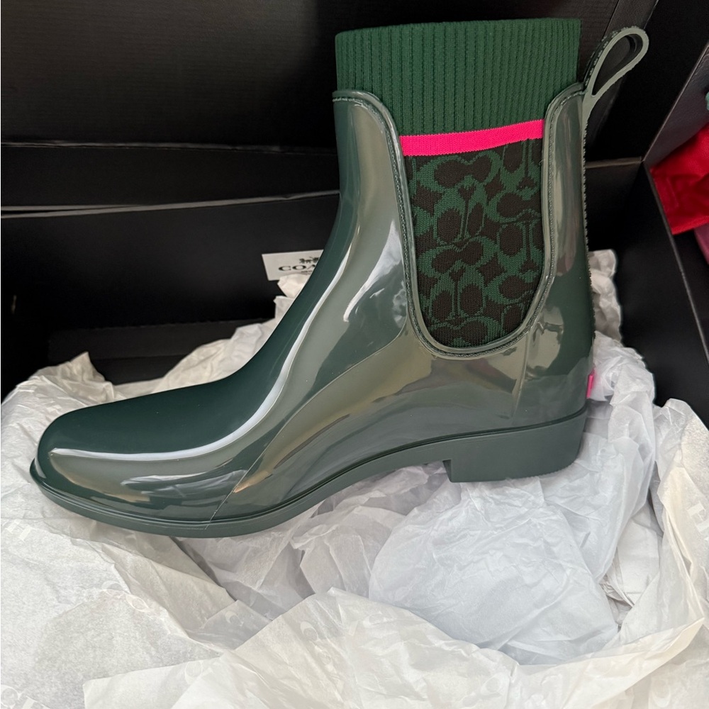 Coach Rainboots- Size 7